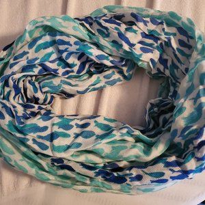 Eternity Whale Fish Blue Turquoise  Animal Scarf